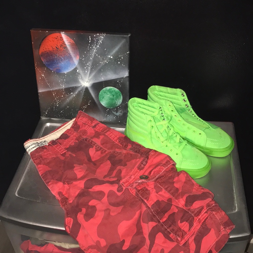 Red Camo Cargos
